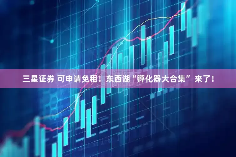 三星证券 可申请免租！东西湖“孵化器大合集” 来了！